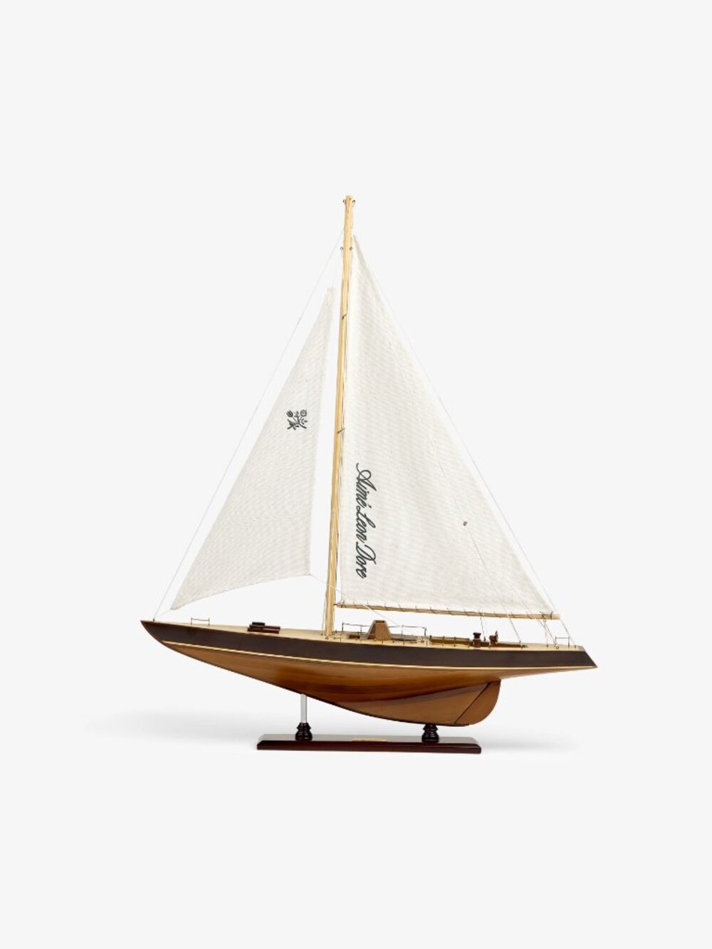 Aime Leon Dore Walnut Model Sailboat